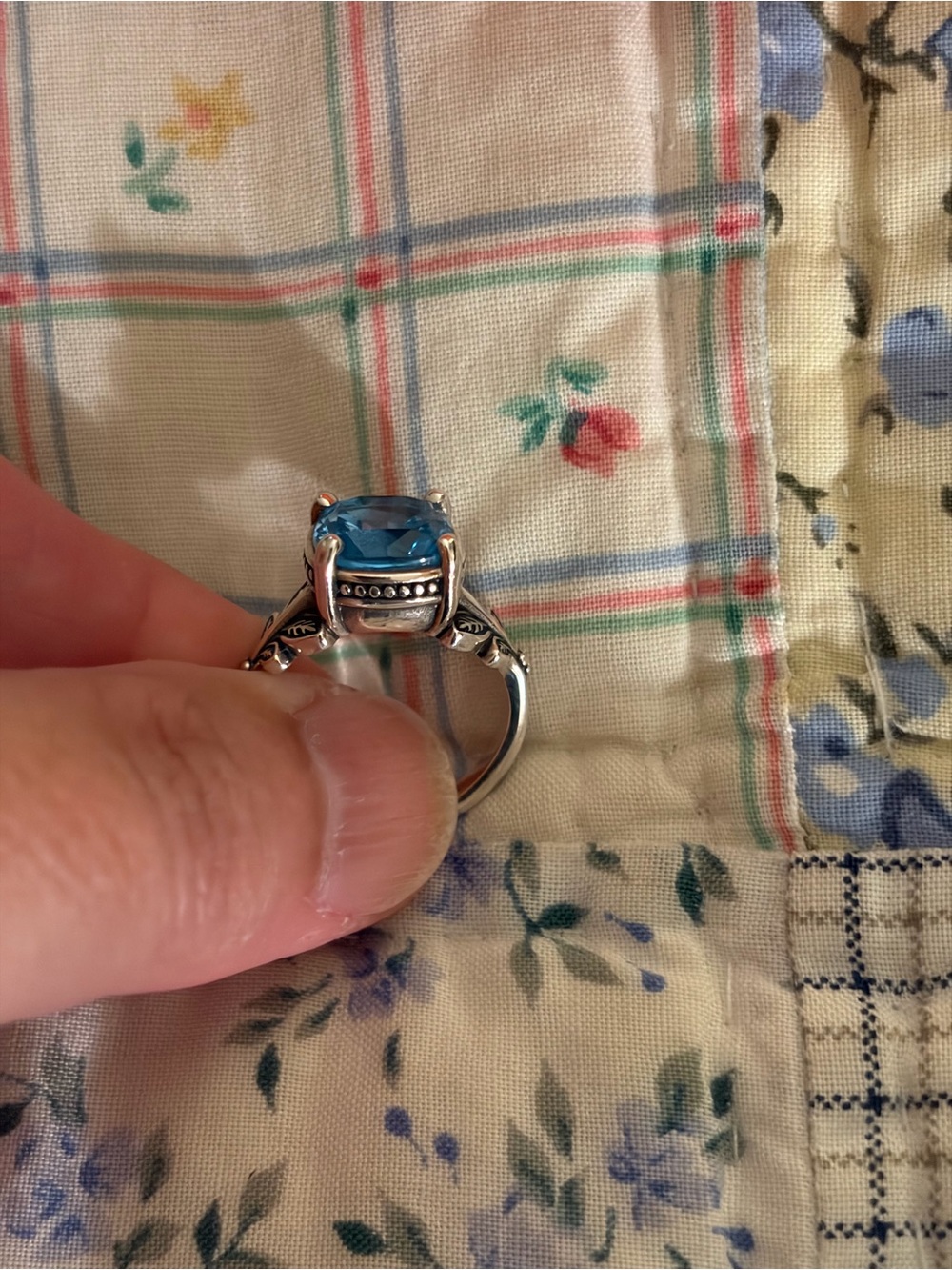 James Avery Trellis Gemstone Ring, Size 7 - Picture 4 of 9